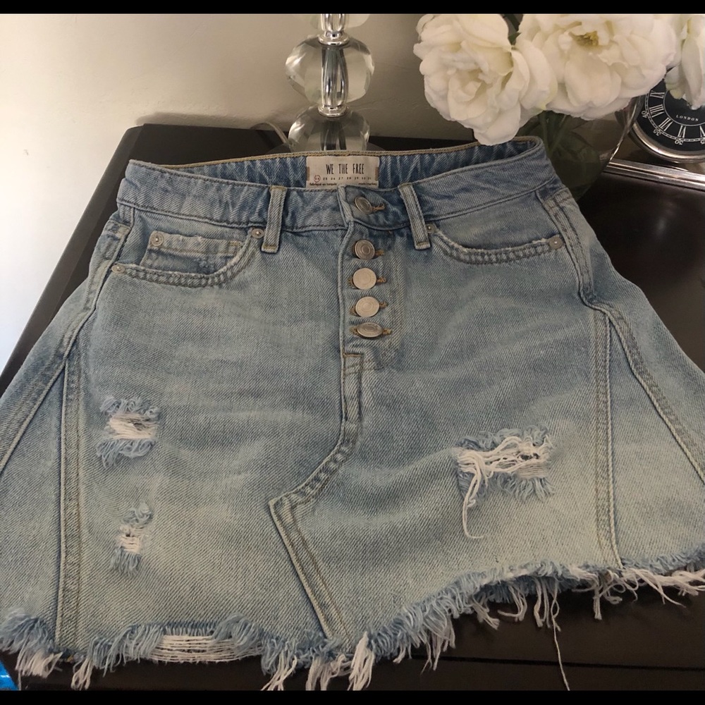 Free People Denim Skirt